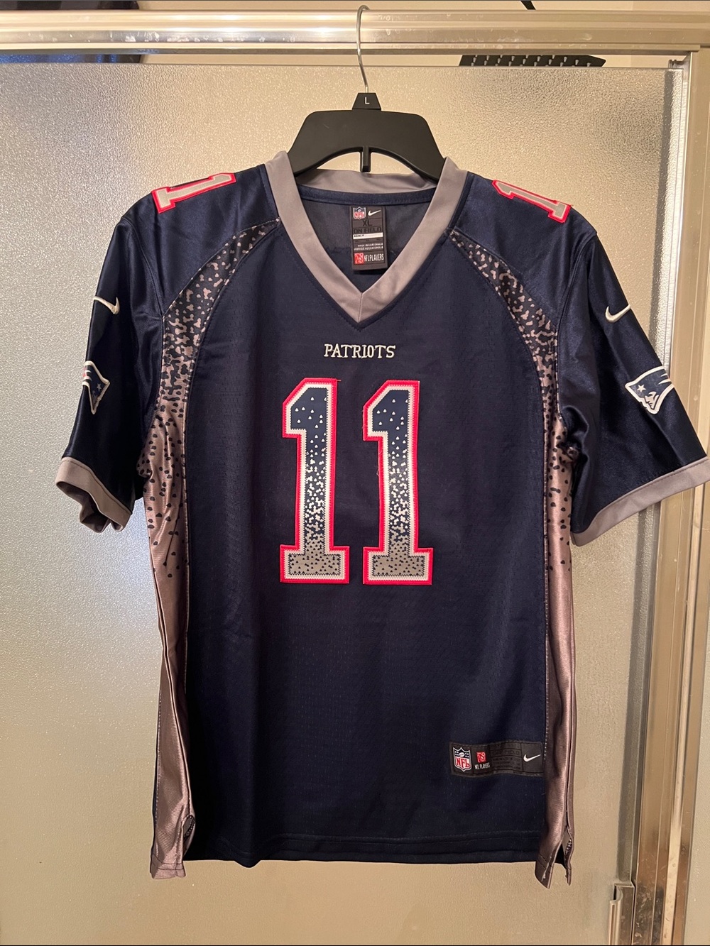 Nike Navy Patriots Edelman #11 Football Womens Jersey